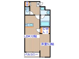 カーサヴェルデ米ケ袋の物件間取画像